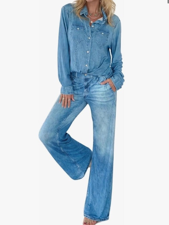 Pants - Light Blue Lounge Set